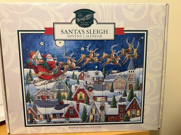 Byers Choice Santas Sleigh Antique Advent Calendar