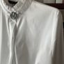 shirt Zara size large white blouse with grandfather frilled collar Image 9
