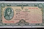 1976 Lady Lavery 1 pound banknote