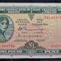1976 Lady Lavery 1 pound banknote