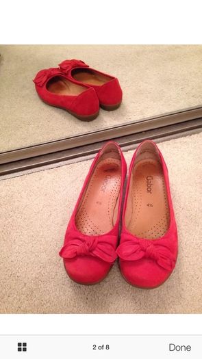 Gabor red comfort pumps