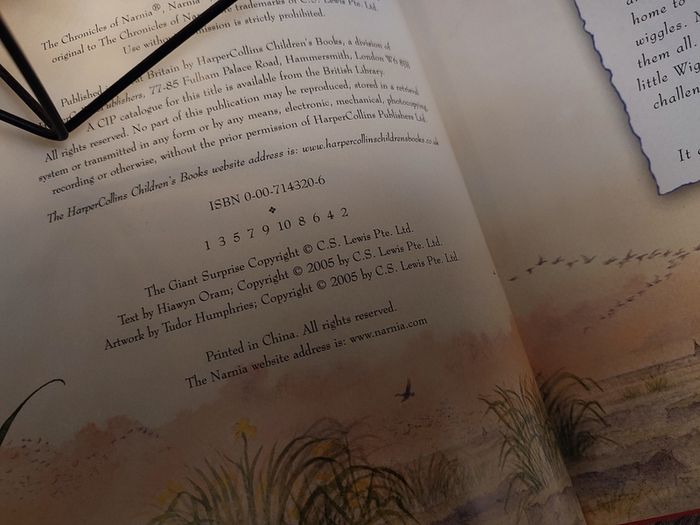 The Giant Surprise ! The Narnia Story ! Inspired by HarperCollins !C.S Lewis ! Hardcover ! 2005 ! by