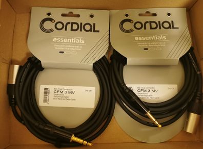 Cordial CFM 3 MV Audio Cable, 3 m, XLR (3-pin), 6.35 mm,