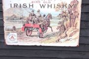 large  allmans  whiskey  metal  sign