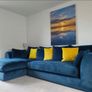 Whitemeadow Deep Teal Velvet Corner Sofa - Excelle Image 3