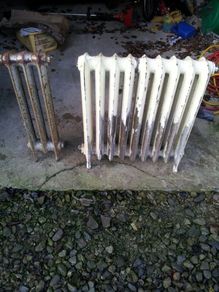 2 cast iron rads 3ft and a 1ft was removed from an old hospital
