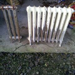 2 cast iron rads 3ft and a 1ft was removed from an old hospital