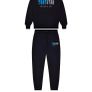 Trapstar Decoded Chenille Hooded Tracksuit Black/Blue/Grey Image 2