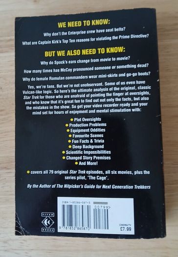The Nitpicker's Guide for Classic Trekkers - Phil Farrand - Star Trek