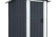 Garden Shed Anthracite 126x97.5x177 cm Galvanised Steel