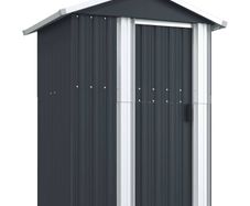 Garden Shed Anthracite 126x97.5x177 cm Galvanised Steel