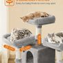 FREE SHIPPING Cat Tree, Large Cat Tower, 172 cm, Light Grey Image 5