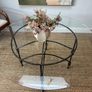 iron and glass dining table Image 3