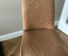 8 Tan Dining chairs