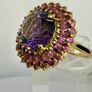 African Amethyst Rhodolite Garnet Ring Image 3