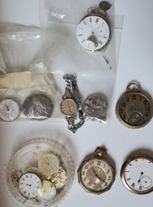 Lot of Pocket Watches,Watch Parts & Movements - See Description for Condition