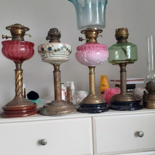 nice antique oil lamps