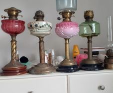 nice antique oil lamps