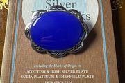 Silver Mounted Chalcedony Brooch