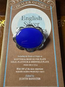 Silver Mounted Chalcedony Brooch