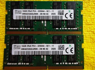 Sk Hynix Ddr4 Sdram Sodimm 32gb Hma82gs6djr8n (x2)