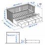 IKEA HEMNES Day-bed frame with 3 drawers (2 mattresses included) Image 2