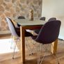 Extendable Dining Table - Solid wood and tempered glass Image 5