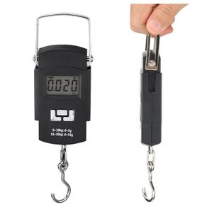 New 50kg Digital Hand LCD Travel Plane Thermometer Luggage Scale Hanging #1400