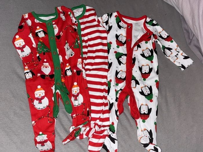 Newborn Christmas babygros