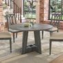 Round Dining Table for 4-6 People, Grey Kitchen Table, 120CM Farmhouse Dinning Tables, Wooden Stylish Dining Tables, No Shaking, for Kitchen and Living Room, Easy to Assemble (only table) Image 3