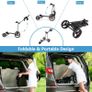 Fast Fold Flat 3 wheel golf Trolley - Compact size when folded Image 2