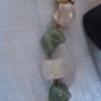 Long Green &  Ivory Statement Earrings Image 3