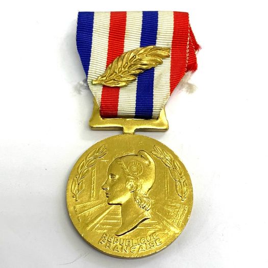 Vintage Gilded Bronze French Railway Honor Medal