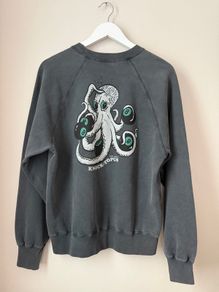 NUDIE JEANS - Knocktopus Sweatshirt Anthracite Size S!
