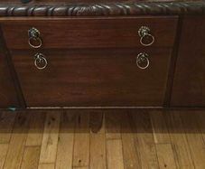 Dining room table and cabinet