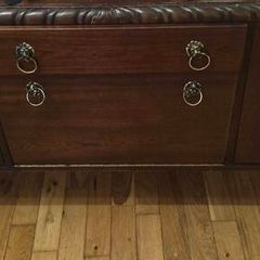 Dining room table and cabinet