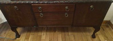 Dining room table and cabinet