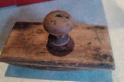 Antique wooden rocker ink blotter Desk top decor Original antique item.