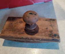 Antique wooden rocker ink blotter Desk top decor Original antique item.