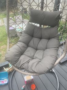 Gray Hanging Egg Chair