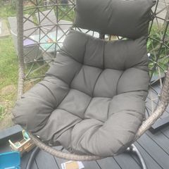 Gray Hanging Egg Chair