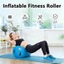 Air Roller Inflatable Gymnastics Tumbling Barrel, Inflatable Air Gymnastic Training Barrel with Air Pump, Tumbling Roller Gym Tumble Track Trainer for Exercise Training Yoga Backflip Image 3