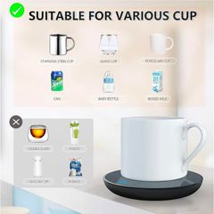 GARMEE Mug / Coffee / Cup Warmer w/ 2 Temperature Settings for Desk - Cocoa, Coffee, Tea, Milk, Hot Drinks