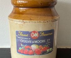 Vintage Ogilvie and Moore Stoneware Jar