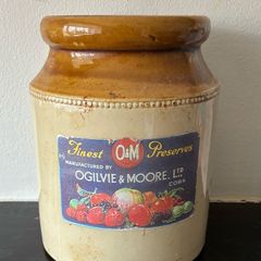Vintage Ogilvie and Moore Stoneware Jar