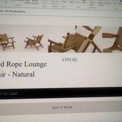 Cord Chairs Natural x 2