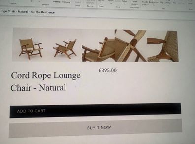 Cord Chairs Natural x 2