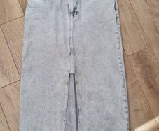 All Saints acid wash midi skirt