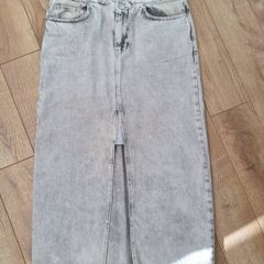 All Saints acid wash midi skirt
