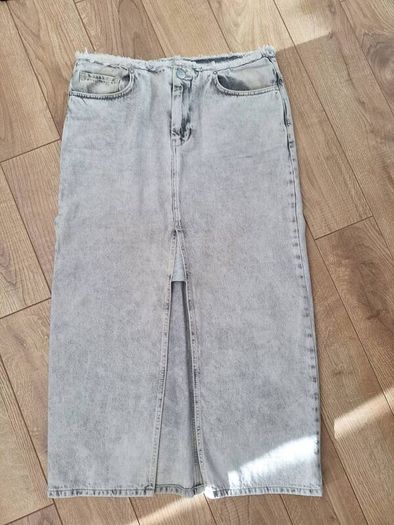All Saints acid wash midi skirt